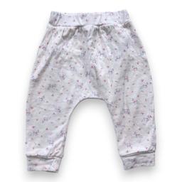 PETIT BATEAU, Pantalon blanc à fleurs, 12 mois