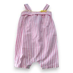 PETIT BATEAU, Combinaison rose et blanche à rayures, 6 mois