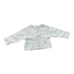 BABY DIOR, Cardigan blanc avec détails, 3 mois