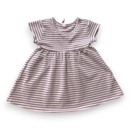 QUINCY MAE, Robe beige à rayures marrons, 3 mois