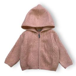 IKKS, Gilet à capuche et zip rose, 6 mois