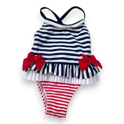 MAYORAL, Maillot de bain 1 pièce bleu blanc et rouge, 6 mois