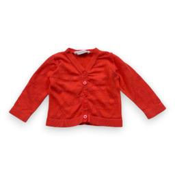 BONPOINT, Cardigan orange avec cerises, 3 mois