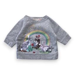 STELLA MCCARTNEY, sweat gris avec imprimé, 3 mois