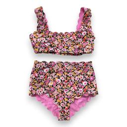 MARYSIA BUMBY, Maillot de bain 2 pièces rose et noir à fleurs, 8