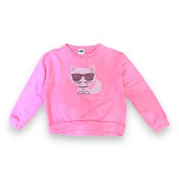 KARL LAGERFELD, Pull rose avec strass, 8 ans