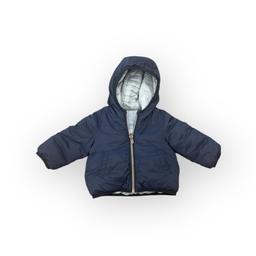 IKKS, MANTEAU BLEU, GRIS, 6 MOIS