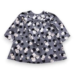 BONPOINT, Blouse grise à fleurs, 12 mois