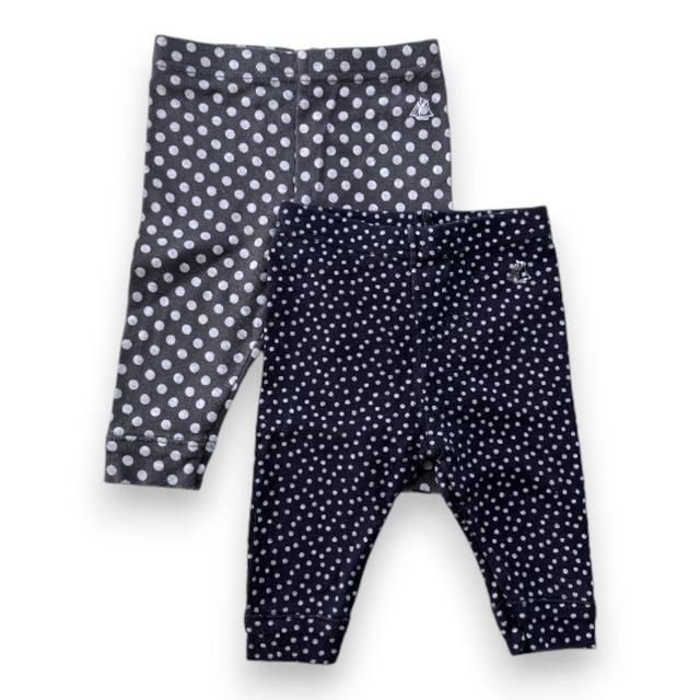 PETIT BATEAU, PANTALON, BLEU, GRIS, 3 MOIS