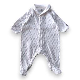 PETIT BATEAU, PYJAMA, BLANC, BLEU, 1 MOIS