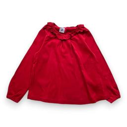 PETIT BATEAU, BLOUSE, ROUGE, 6 ANS