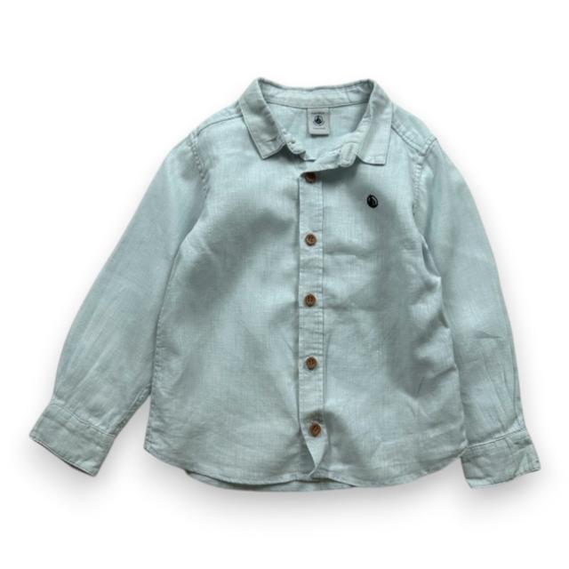 PETIT BATEAU, CHEMISE, BLEU, 4 ANS