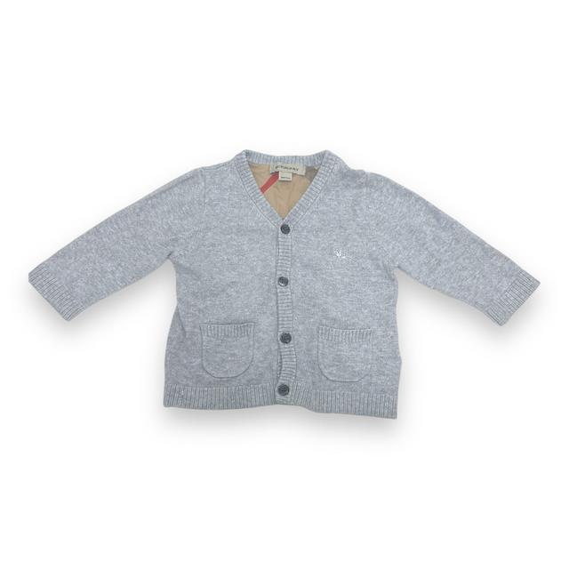 BURBERRY, CARDIGAN, GRIS, 9 MOIS