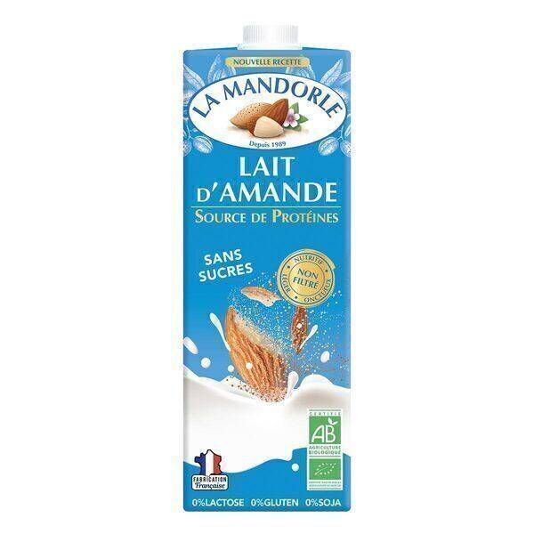 Lait d'amande sans sucres Protéines 1L