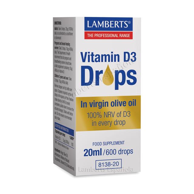 Vitamine D3 (gouttes) 20 ml