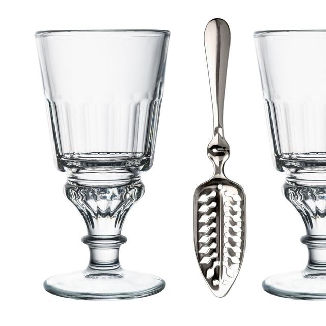 Set de 2 verres de dégustation, ABSINTHE