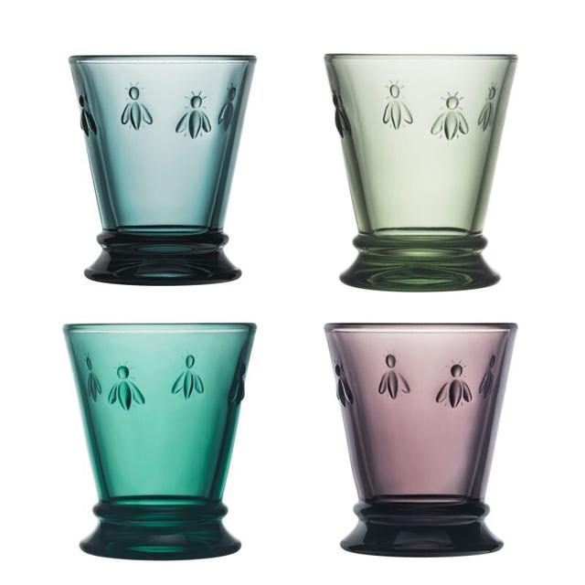 Coffret de 4 verres couleurs, ABEILLE