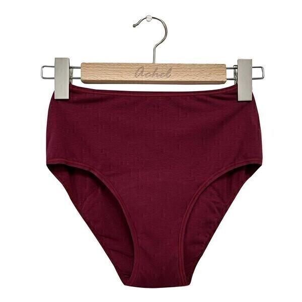 Culotte menstruelle Taille Haute - Grenat