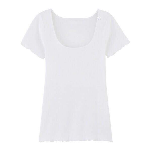 T-shirt point de bourdon - La Flâneuse - Blanc