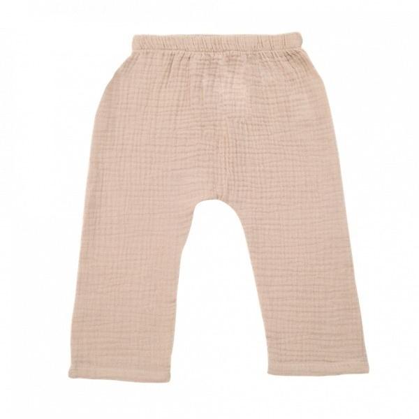 pantalon gaze de coton beige