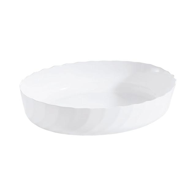 Plat à four ovale blanc 36X28cm Smart Cuisine Trianon 250°C - Lu