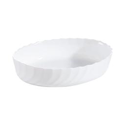 Plat à four ovale blanc 22X17cm Smart Cuisine Trianon 250°C - Lu