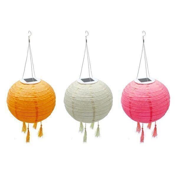 Lot de 3 lampion solaire D20cm