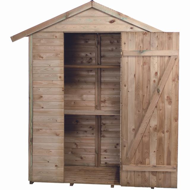 Armoire de jardin bois LEO 1,1m², 2 étagères