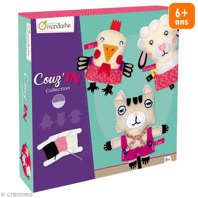 Kit créatif Couz'IN - Animaux - 3 pcs