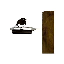 Support pour bol mangeoire en acier corten Bird