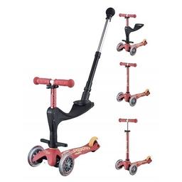 Porteur trottinette Mini 3in1 Deluxe Plus Rouge de 1 a 5 ans