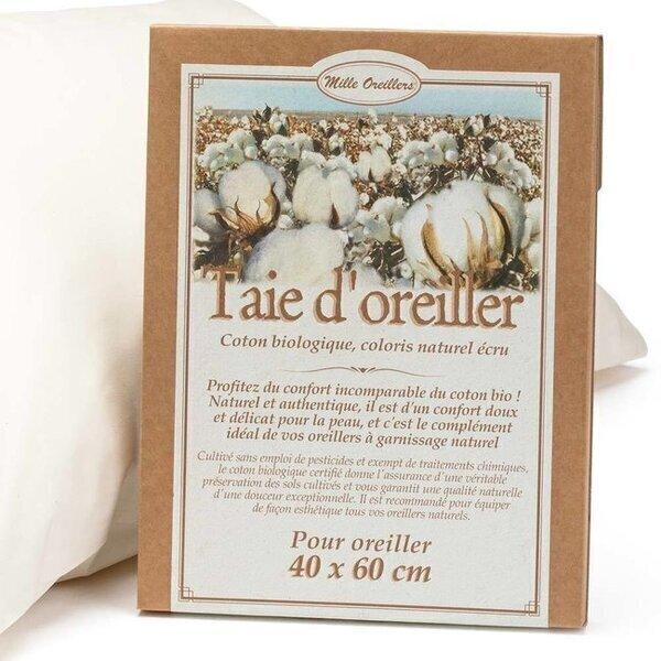 Taie d'Oreiller en coton bio - 40 x 60 cm