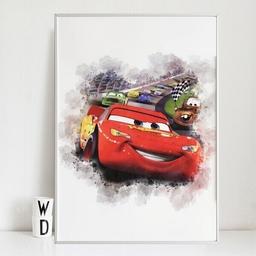 Affiche Cars - 30x40cm - Chambre Bébé Garcon Fille