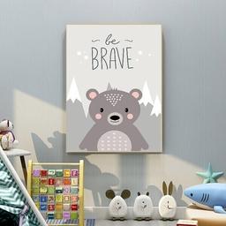 Affiche Ours Animaux - 30x40cm - Chambre Bébé Garcon Fille