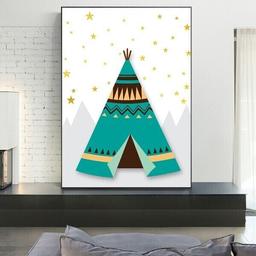 Affiche Tipi - 30x40cm - Chambre Bébé Garcon Fille