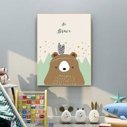 Affiche Ours Animaux - 30x40cm - Chambre Bébé Garcon Fille