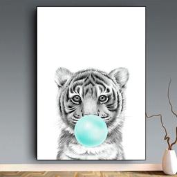 Affiche Tigre Animaux - 30x40cm - Chambre Bébé Garcon Fille