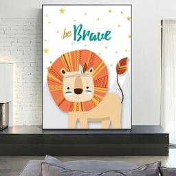 Affiche Lion Animaux - 30x40cm - Chambre Bébé Garcon Fille