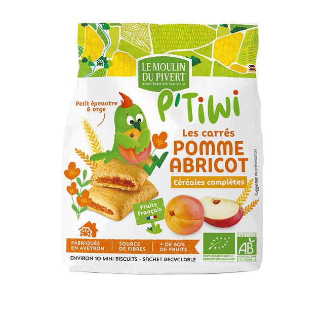 P'tiwi carrés fourrés pomme abricot 120g