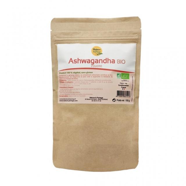 Ashwagandha poudre bio certifié Ecocert