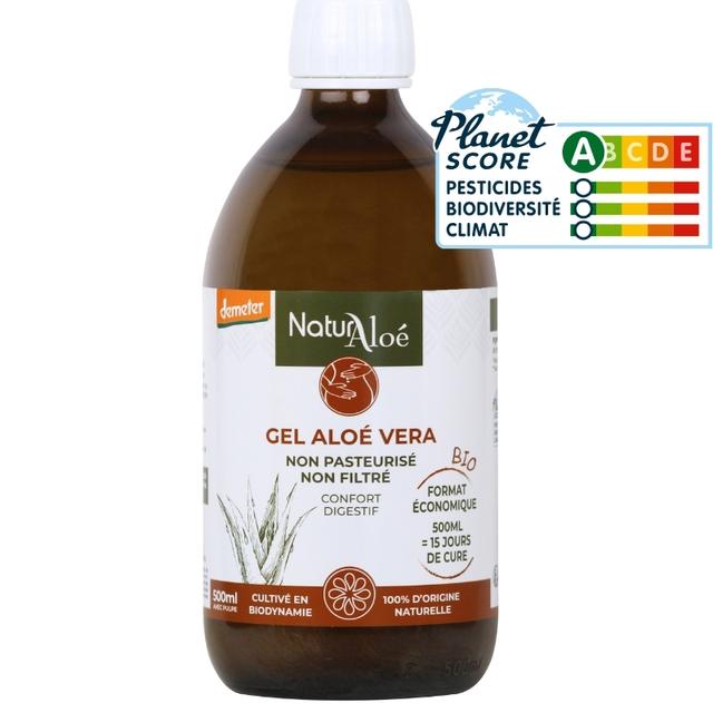 Gel d'Aloé Vera certifié bio et demeter - 500ml