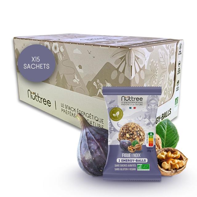 15 SACHETS DE 2 ENERGY-BALLS BIO | FIGUE & NOIX