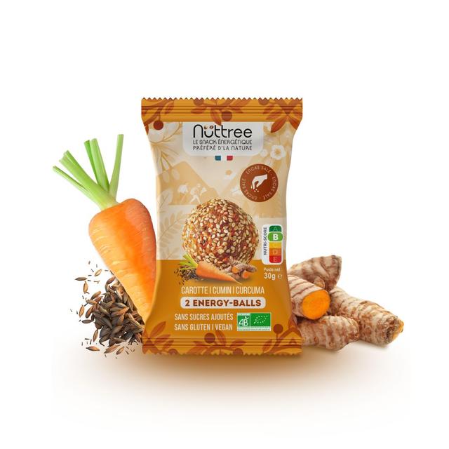 3 SACHETS DE 2 ENERGY-BALLS BIO SALÉ | CAROTTE, CUMIN & CURCUMA