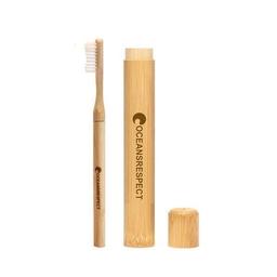 Brosse à dents à tête interchangeable + étui de voyage en bambou