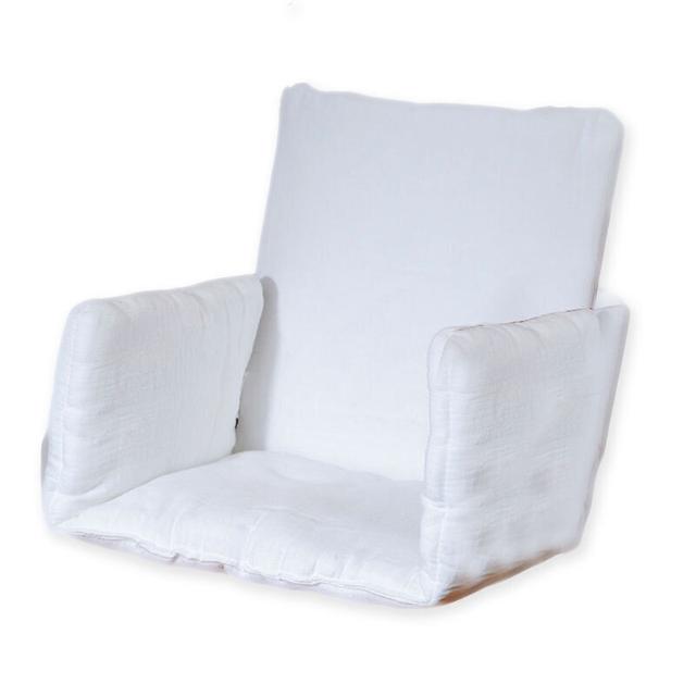 Coussin de Chaise Haute en Coton Bio Blanc