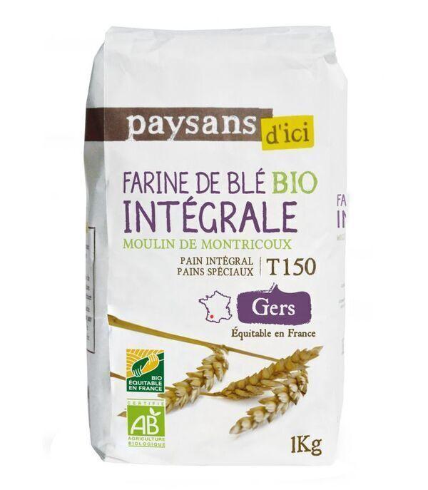 Farine de blé intégrale T150 1kg