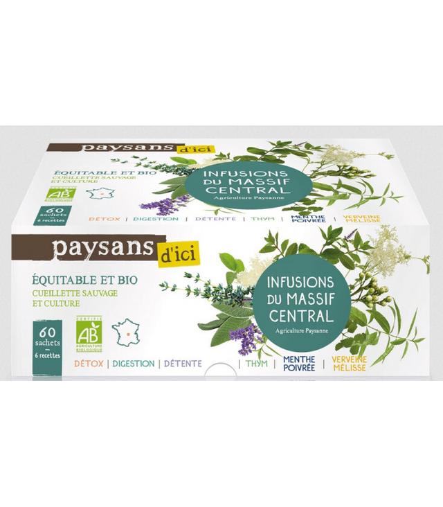 Infusions du Massif Central bio x 60 sachets