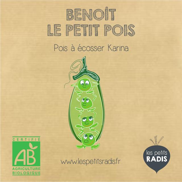 Mini kit de graines BIO de Benoît le petit pois