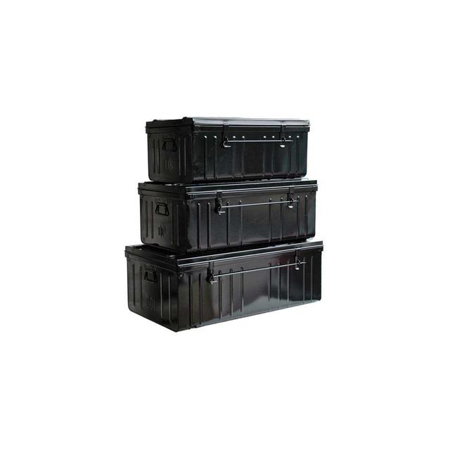 Cantine de rangement Premium en acier noir Lot de 3 : 95, 130 et