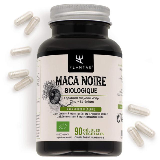 Maca Noire Bio * 500 mg / 90 gélules * Avec Zinc et Sélénium